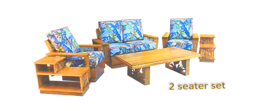 Front Carved 2 seater set