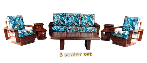 Front Carved 3 seater set