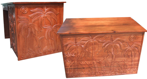 Executive Desk with Coconut by the Beach Design