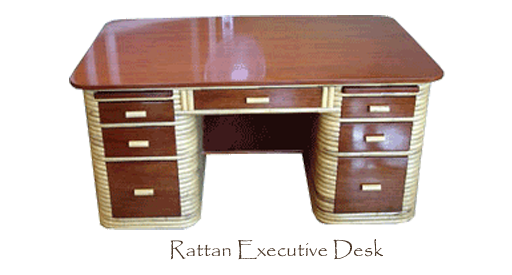 Rattan Executive Desk