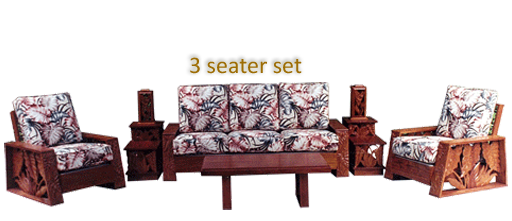 Side Carved 3 seater Set